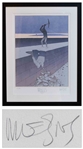 Moebius Signed Walls Stardom Limited Edition Serigraph -- Large Artwork Measures 27.375 x 35.625 Framed, in Near Fine Condition